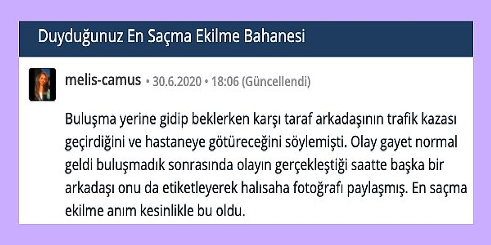 Duydukları En Saçma Ekilme Bahanelerini Paylaşarak Hem Şaşırtan Hem Güldüren Kişiler