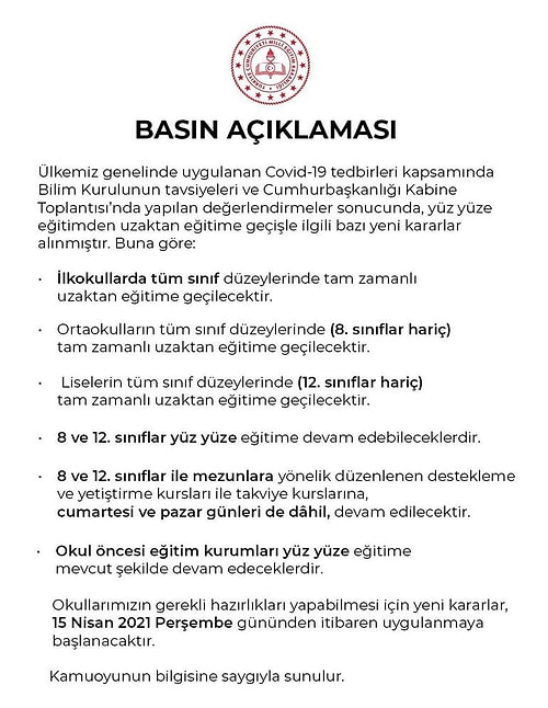 Mlli Eğitim Bakanlığı Uzaktan Eğitimin Detaylarını Paylaştı