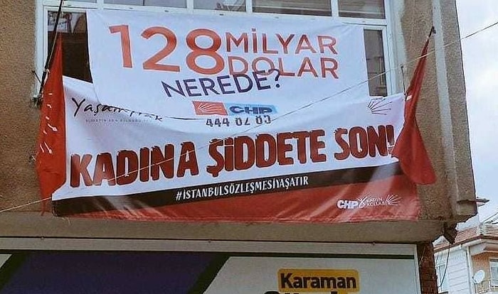 CHP'nin '128 Milyar Dolar Nerede?' Afişi Bu Kez de Salgın Gerekçesiyle Engellendi