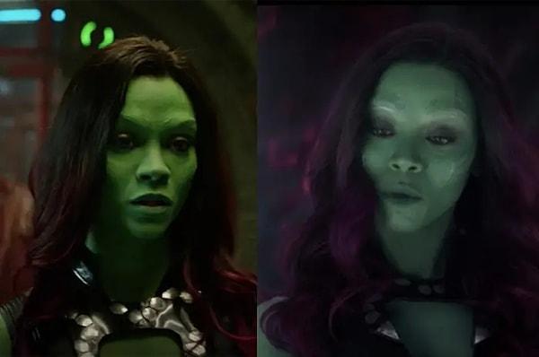 3. Zoë Saldana, Galaksinin Koruyucuları (2014) ve Yenilmezler: Sonsuzluk Savaşı (2019) filmlerinde Gamora rolünde.