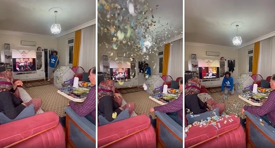 Ramazan'ın Gelişini Evde Konfeti Patlatarak Kutlayan Genç ve O Gence Anne-Babasının Efsane Tepkisi
