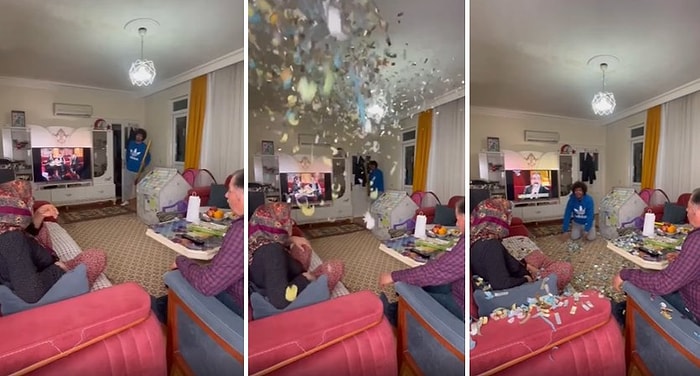 Ramazan'ın Gelişini Evde Konfeti Patlatarak Kutlayan Genç ve O Gence Anne-Babasının Efsane Tepkisi