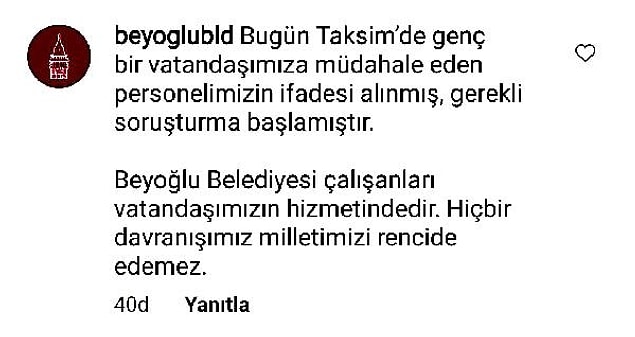 Belediye olayla ilgili olarak bir açıkalama yaptı: