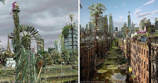 Апокалиптический мир: Художник представил, как бы выглядели города, если бы человечество исчезло (15 фото)