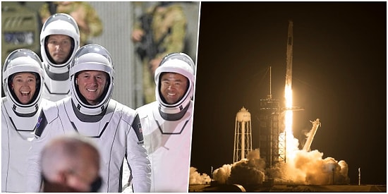 Roket Fırlatıldı! Dört Astronot Son Bir Yılda Üçüncü Kez Uzay Seferine Çıktı