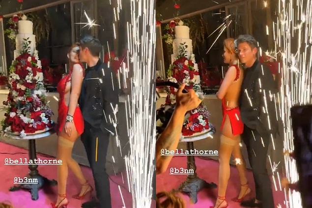 O yırtmaç yeterince açık gelmemiş olacak ki 'after party' elbisesi de epey konuşulacak cinstendi 👀