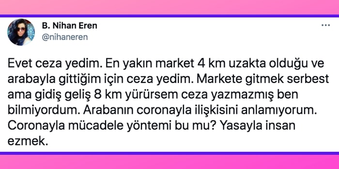 Yasak Gününde Markete Arabasıyla Gittiği İçin Ceza Yazılan Kullanıcının Paylaşımı İnsanları İkiye Böldü