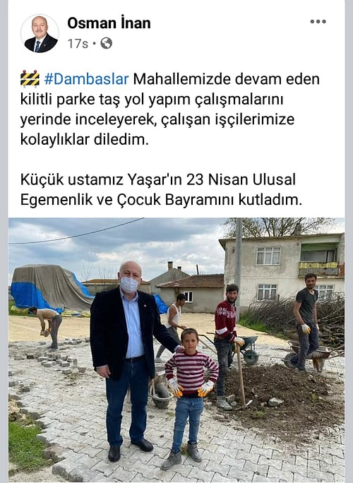 Hayrabolu Belediye Başkanı İnan, Çocuk İşçiyi 'Küçük Ustamız' Diye Tanıttı: 'Babasını Ziyarete Gelmişti'