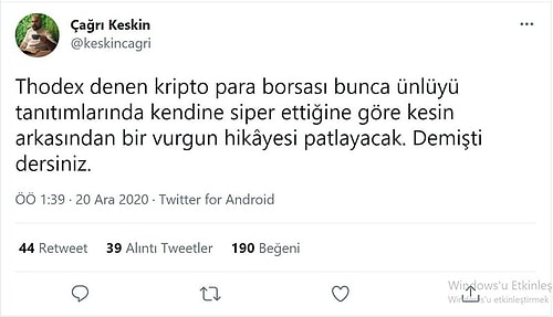 Bir Anda Kanaat Önderi Oldu: Reklamcı Çağrı Keskin 4 Ay Önce Thodex Vurgununu Tahmin Etmiş