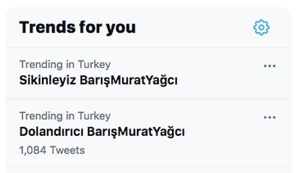 10. Geçtiğimiz akşam Twitter Türkiye'da Barış Murat Yağcı ile alakalı enteresan bir hashtag gündem oldu. 😅