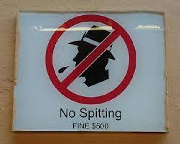 16. Нельзя плевать на землю В Сингапуре