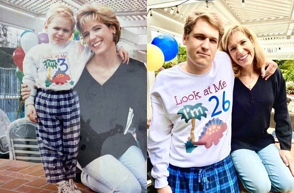 11. "Повторили мамино любимое фото со мной, которое мы сделали в моем детстве на День Матери".