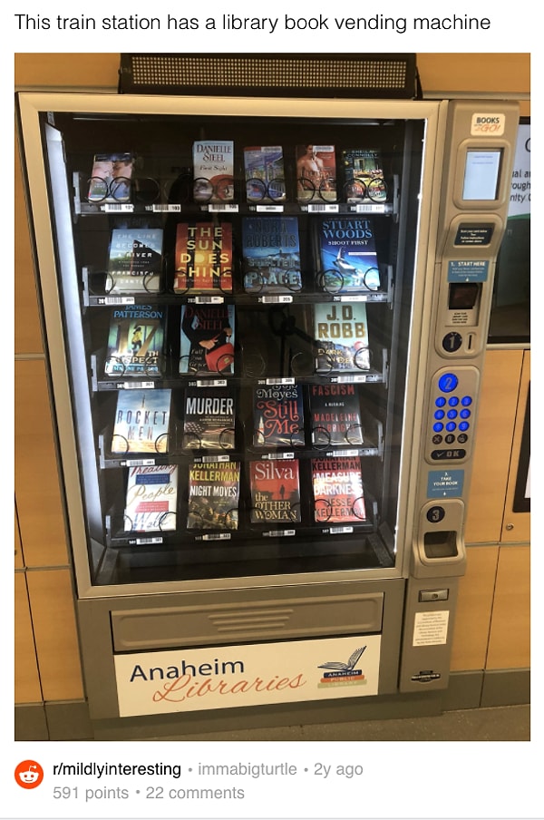 8. На этой жд станции есть автомат с библиотечными книгами.