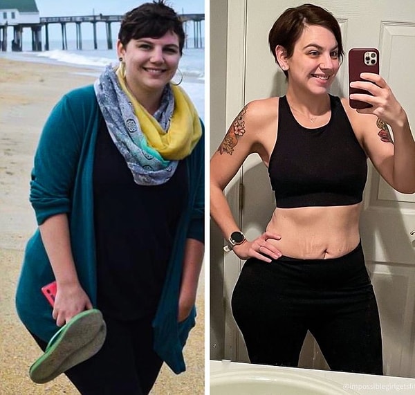 15. «Я счастлива на обеих фотографиях, но на фотографии справа у меня больше уверенности в себе».