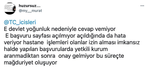 Aradığınız E-Devlet'e Şu An Ulaşılamıyor: Kapanmada İzin Talep Edilen E-Başvuru Sayfası Yoğunluktan Çöktü