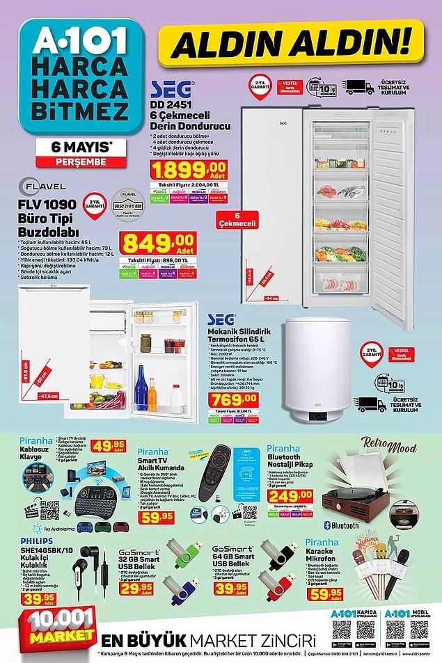 SEG marka buzdolabı ve termosifon ücretsiz teslimat ve kurulum seçeneği ile satışta olacak.