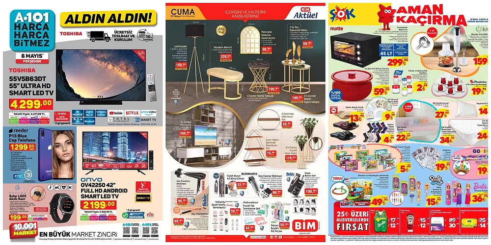 İndirim Günleri Başlıyor: A101, BİM ve ŞOK Aktüel Ürünler Listesinde Bu Hafta Neler Var?