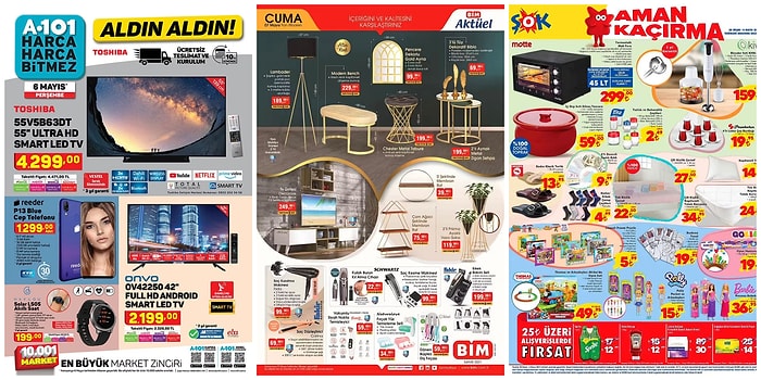 İndirim Günleri Başlıyor: A101, BİM ve ŞOK Aktüel Ürünler Listesinde Bu Hafta Neler Var?