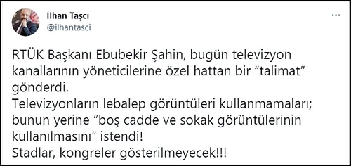 'RTÜK Başkanı Kanallara Talimat Verdi' İddiası: 'Boş Sokak Görüntüleri Kullanın'