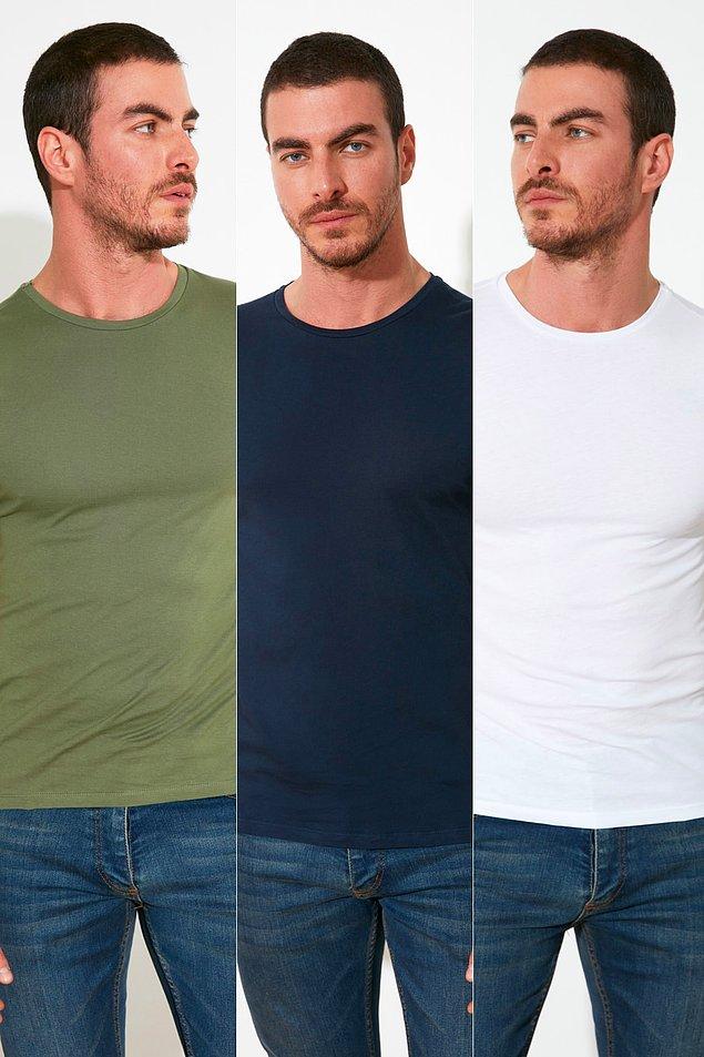 14. Erkeklerin en çok tercih ettiği basic tişörtler.