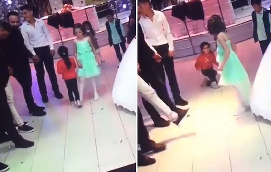 Düğünde Etrafta Koşturan Çocuğa Dünyanın En Temiz Çelmesini Takan Ufaklık