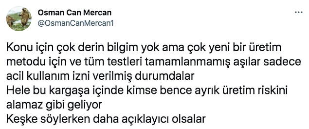 Dr. Türeci'yi kötülemenin doğru olmadığını söyleyenler de oldu.