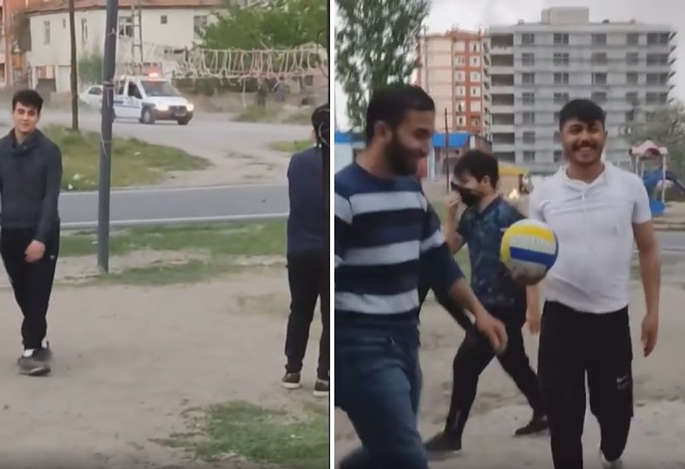 Sokağa Çıkma Yasağında Top Oynayan Gençlere Polisten Anons: 'Bakışmaya Gelmedim, Dağılmanızı Bekliyorum'