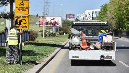 Ankara'da Motosiklet Sürücüleri İçin Farkındalık Levhaları: 'Aynaya Bakın, Bizi Görün'