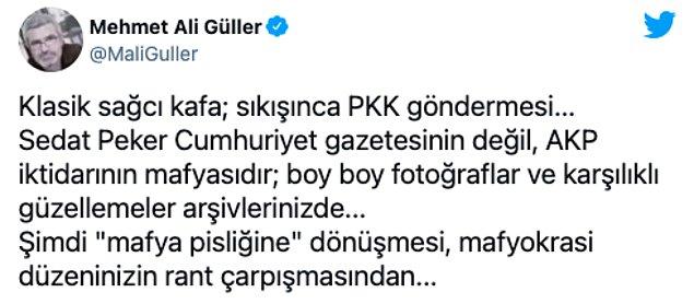 Cumhuriyet Gazetesi yazarı Mehmet Ali Güller'den Soylu'ya cevap