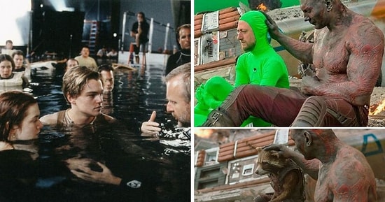 25 закулисных  фотографий, раскрывающие уловки и секреты, которые кинорежиссеры использовали в известных фильмах