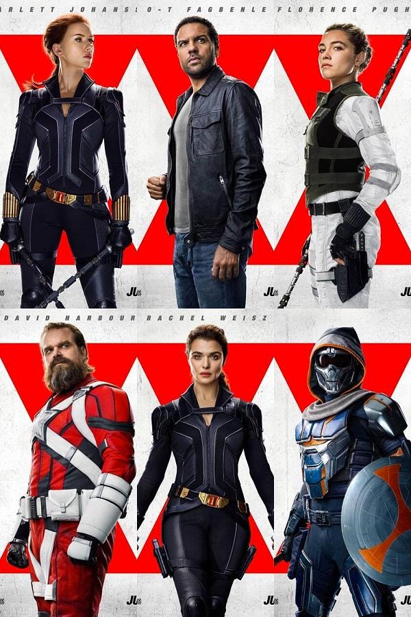3. Natasha Romanoff'u son kez Marvel Sinematik Evreni'nde göreceğimiz Black Widow'dan yeni karakter posterleri paylaşıldı.