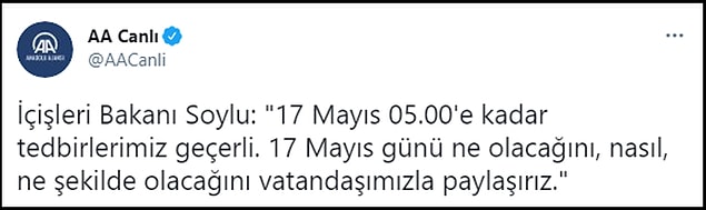 İçişleri Bakanı Süleyman Soylu'nun 'zamanı gelince karar veririz' minvalindeki açıklaması eleştirilere neden olmuştu. 👇