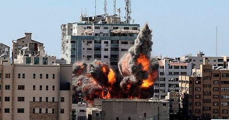 İsrail Gazze'de Medya Kuruluşlarının Olduğu Binayı Vurdu