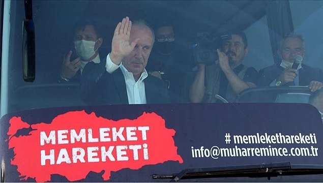 2018 Genel Seçimleri'nde Cumhuriyet Halk Partisi'nin Cumhurbaşkanı Adayı olan Muharrem İnce partisiyle ters düşmüş ve Memleket Hareketi ismini verdiği kampanyayla Anadolu'nun nabzını tutmuştu.