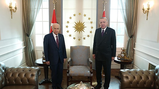 Cumhurbaşkanı Erdoğan, MHP Genel Başkanı Bahçeli ile Görüştü