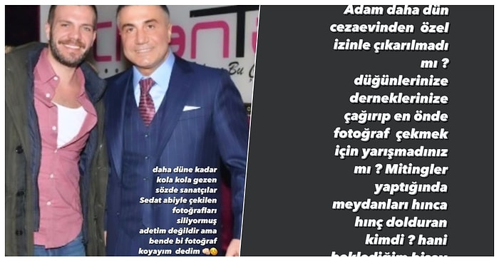 Ünlüler Fotoğraflarını Bir Bir Silerken Tolga Karel'den Sedat Peker'e Övgüler: "Adamdır!"