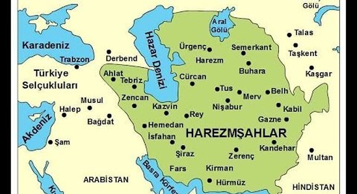 Harzemşah Devleti Tarihçesi ve Haritası... Harezmşah Devlet Ne Zaman, Nerede Kuruldu?