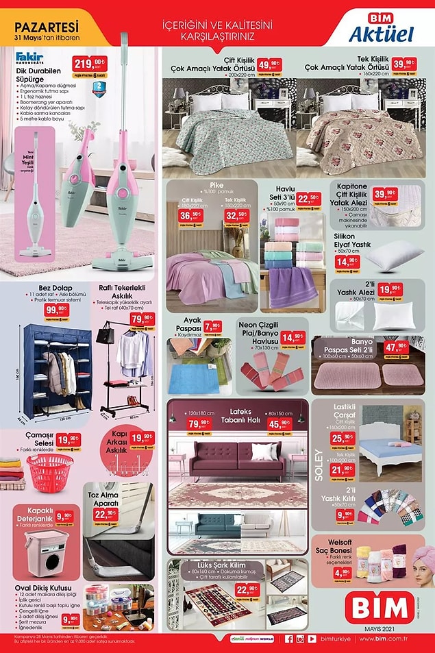 2'li yastık aleti 19,90 TL.