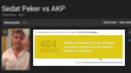 IMDb, Sedat Peker Sayfasını Yayından Kaldırdı