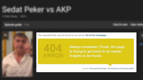 IMDb, Sedat Peker Sayfasını Yayından Kaldırdı