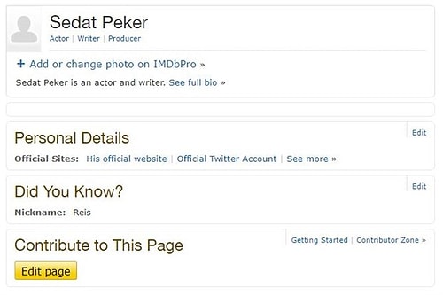 IMDb, Sedat Peker Sayfasını Yayından Kaldırdı