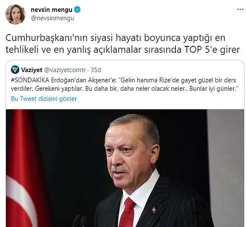 Nevşin Mengü, Erdoğan'ın 'Meral Akşener' Çıkışını Değerlendirdi: 'En Tehlikeli Siyasi Açıklamalarından Birisi'