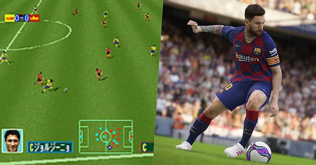 1. Futbol tutkunlarının vazgeçemediği Winning Eleven - PES serisindeki değişim insanı hayrete düşürecek cinsten.