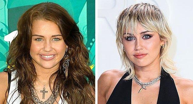 6. Miley Cyrus (2009 vs 2020)