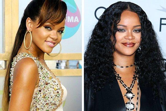 11. Rihanna (2005 vs 2020)
