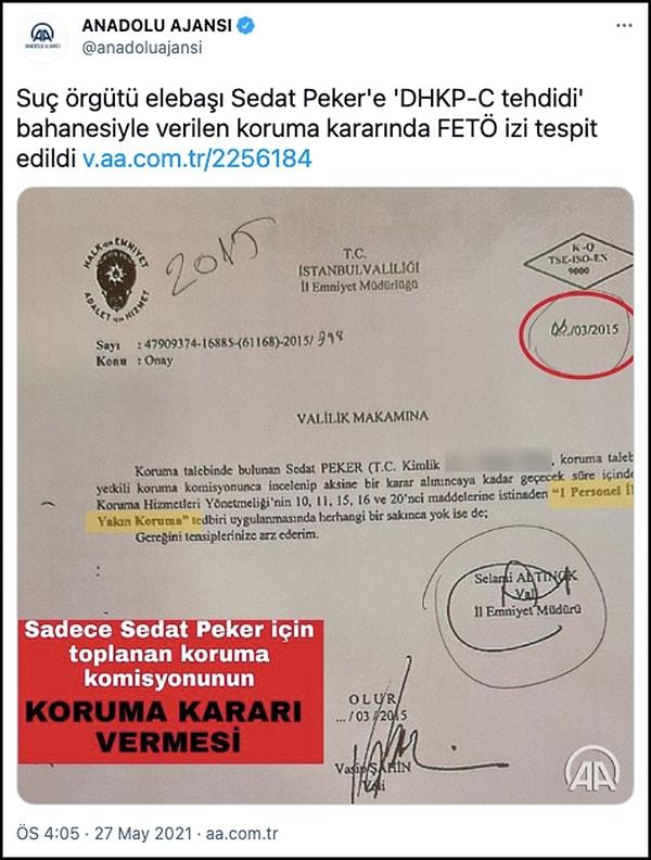 Bu haberle ilgili paylaşımını silen Anadolu Ajansı, tweet'i belgesiz şekilde yeniden paylaştı. 👇