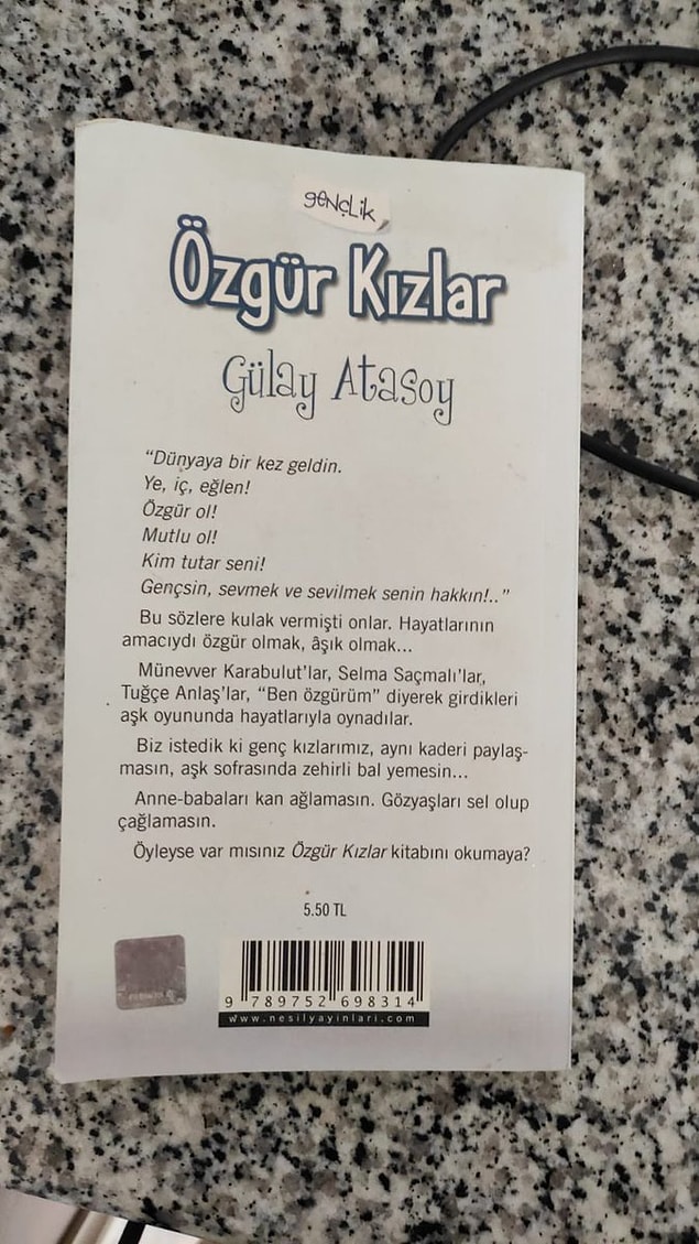 Nasihat, ibret adı altında cinayetleri normalleştiren kitabın arka yüzündeki ifadeler ise şöyle.