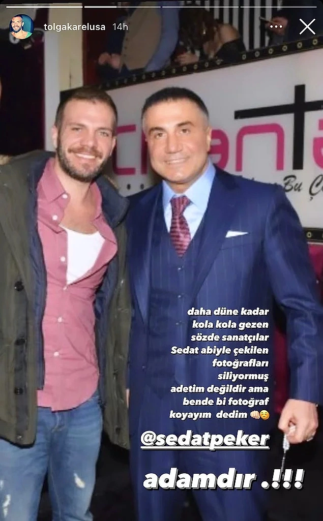 Sedat Peker Le Olan Fotograflarini Silen Unlu Sarkici Alisan Dan Suleyman Soylu Ya Destek Geldi Onedio Com