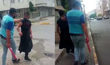 Eşini Taciz Etti İddiası! Sokakta Kadın Kıyafetiyle Gezdirdi Adamı Sopayla Dövdü