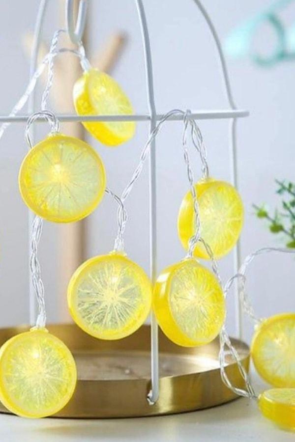 9. Yazın enerjisini yansıtan limonlu ledler!
